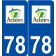 78 Achèreslogo autocollant plaque stickers ville