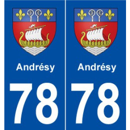 78 Andrésy blason autocollant plaque stickers ville