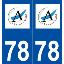 78 Aubergenville logo autocollant plaque stickers ville