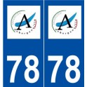 78 Aubergenville logo autocollant plaque stickers ville