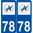 78 Aubergenville logo autocollant plaque stickers ville