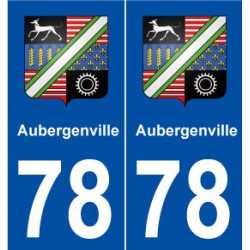 78 Aubergenville blason autocollant plaque stickers ville