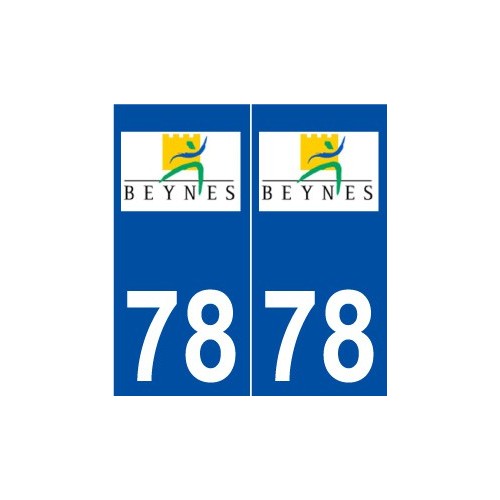 78 Beynes logo autocollant plaque stickers ville