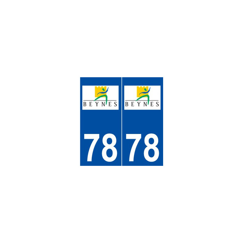 78 Beynes logo autocollant plaque stickers ville