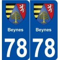 78 Beynes blason autocollant plaque stickers ville