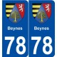 78 Beynes blason autocollant plaque stickers ville