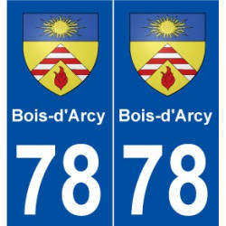 78 Bois-d'Arcy blason autocollant plaque stickers ville