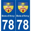 78 Bois-d'Arcy blason autocollant plaque stickers ville