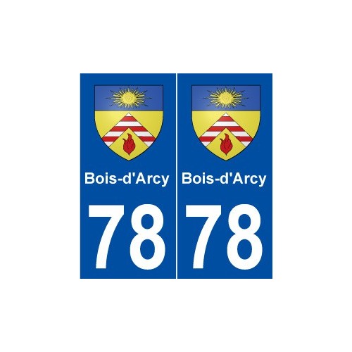 78 Bois-d'Arcy blason autocollant plaque stickers ville