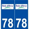 78 Bois-d'Arcy logo autocollant plaque stickers ville