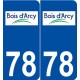 78 Bois-d'Arcy logo autocollant plaque stickers ville