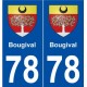 78 Bougival blason autocollant plaque stickers ville