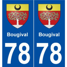 78 Bougival blason autocollant plaque stickers ville