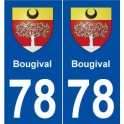 78 Bougival coat of arms sticker plate stickers city