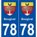 78 Bougival blason autocollant plaque stickers ville
