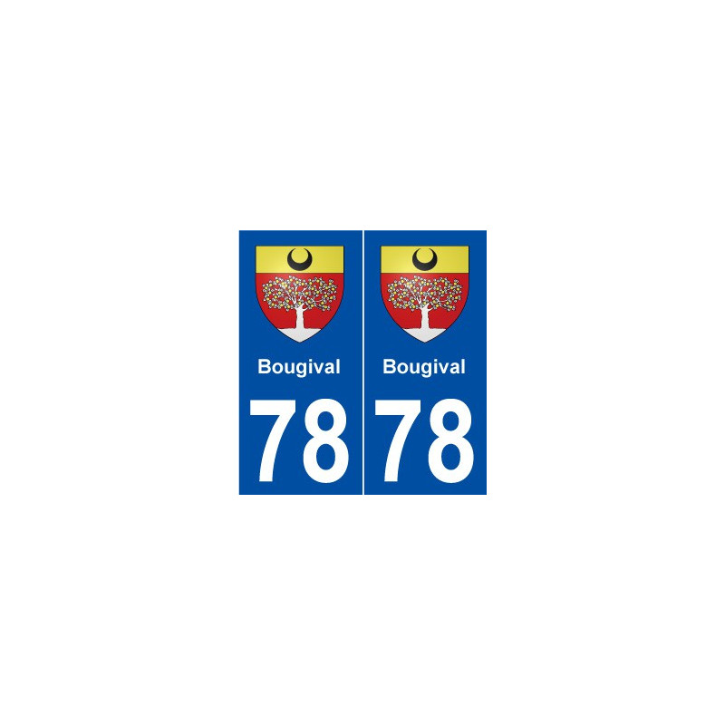 78 Bougival blason autocollant plaque stickers ville