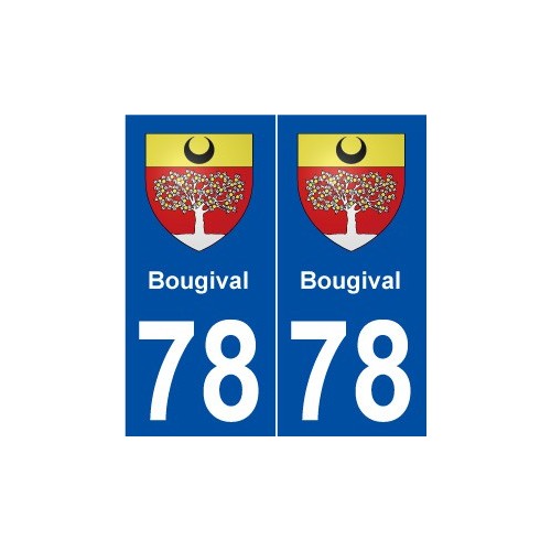 78 Bougival blason autocollant plaque stickers ville