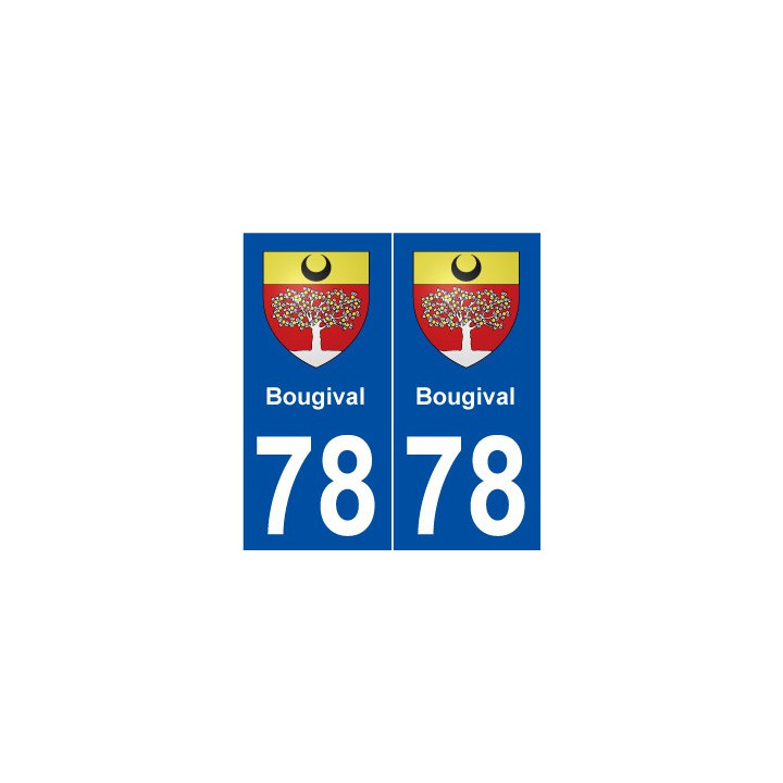 78 Bougival blason autocollant plaque stickers ville