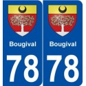 78 Bougival blason autocollant plaque stickers ville
