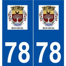 78 Bougival logo autocollant plaque stickers ville