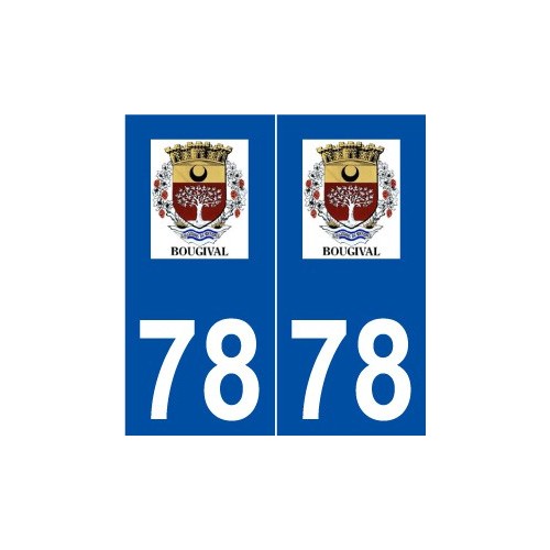 78 Bougival logo autocollant plaque stickers ville