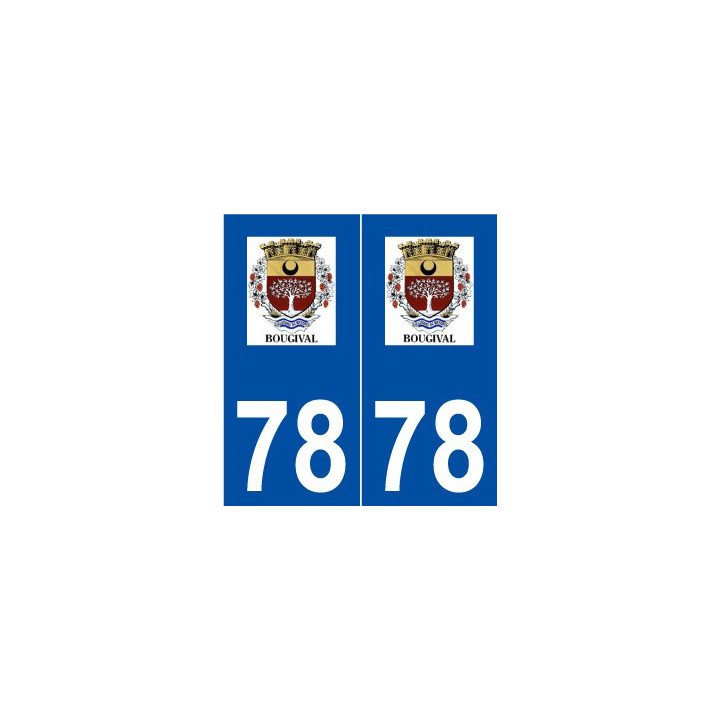 78 Bougival logo autocollant plaque stickers ville