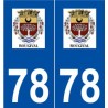 78 Bougival logo autocollant plaque stickers ville