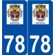 78 Bougival logo autocollant plaque stickers ville