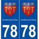 78 Carrières-sous-Poissy blason autocollant plaque stickers ville