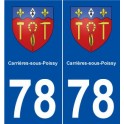 78 Carrières-sous-Poissy blason autocollant plaque stickers ville