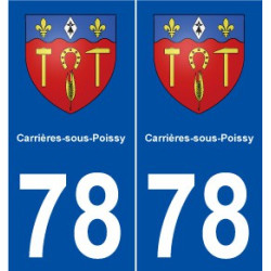 78 Carrières-sous-Poissy blason autocollant plaque stickers ville