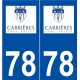 78 Carrières-sous-Poissy logo adesivo piastra adesivi città