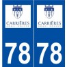 78 Carrières-sous-Poissy logo autocollant plaque stickers ville