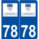 78 Carrières-sous-Poissy logo autocollant plaque stickers ville
