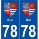 78 Buc blason autocollant plaque stickers ville