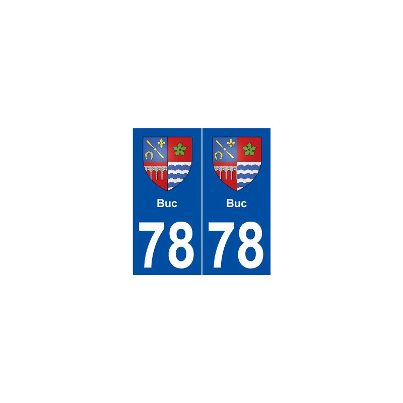 78 Buc blason autocollant plaque stickers ville