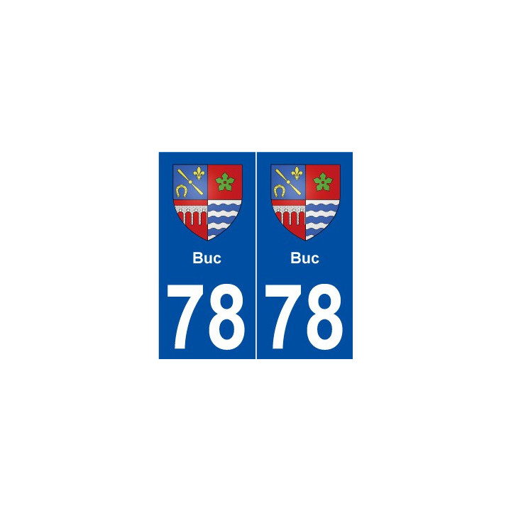 78 Buc blason autocollant plaque stickers ville