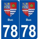 78 Buc blason autocollant plaque stickers ville