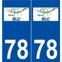 78 Buc logo autocollant plaque stickers ville