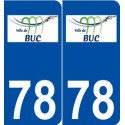 78 Buc logo autocollant plaque stickers ville