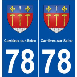 78 Carrières-sur-Seine blason autocollant plaque stickers ville
