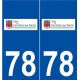 78 Carrières-sur-Seine logo autocollant plaque stickers ville