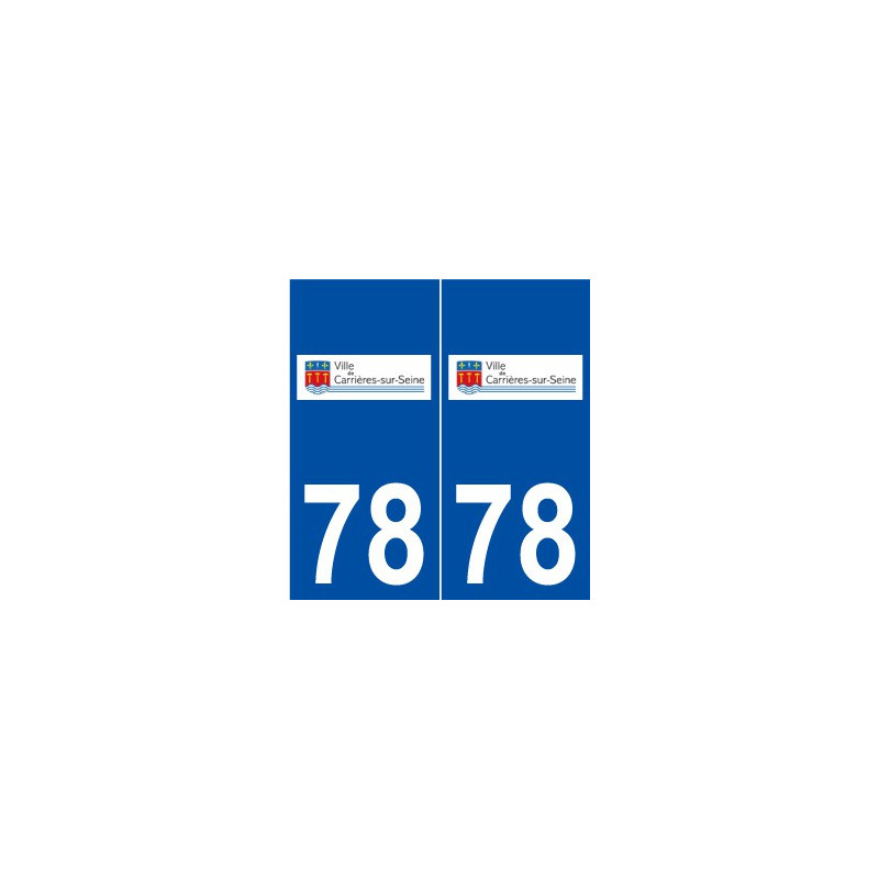 78 Carrières-sur-Seine logo autocollant plaque stickers ville