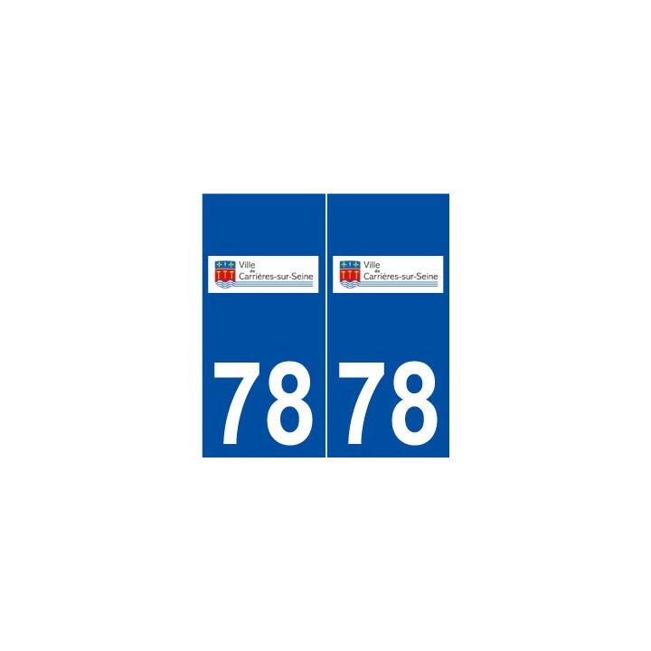 78 Carrières-sur-Seine logo autocollant plaque stickers ville