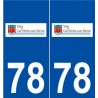78 Carrières-sur-Seine logo autocollant plaque stickers ville