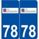 78 Carrières-sur-Seine logo autocollant plaque stickers ville