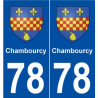 78 Chambourcy blason autocollant plaque stickers ville