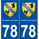 78 Chanteloup-les-Vignes blason autocollant plaque stickers ville
