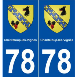 78 Chanteloup-les-Vignes blason autocollant plaque stickers ville