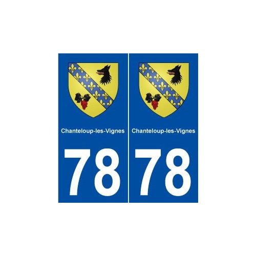 78 Chanteloup-les-Vignes blason autocollant plaque stickers ville